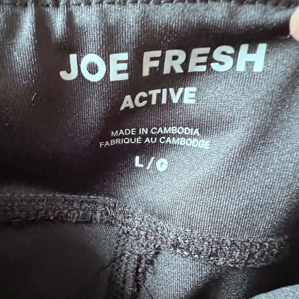 NWT Joe Fresh Women’s Black Tie Front Pants Flare Activewear Outdoor Large - Picture 3 of 8
